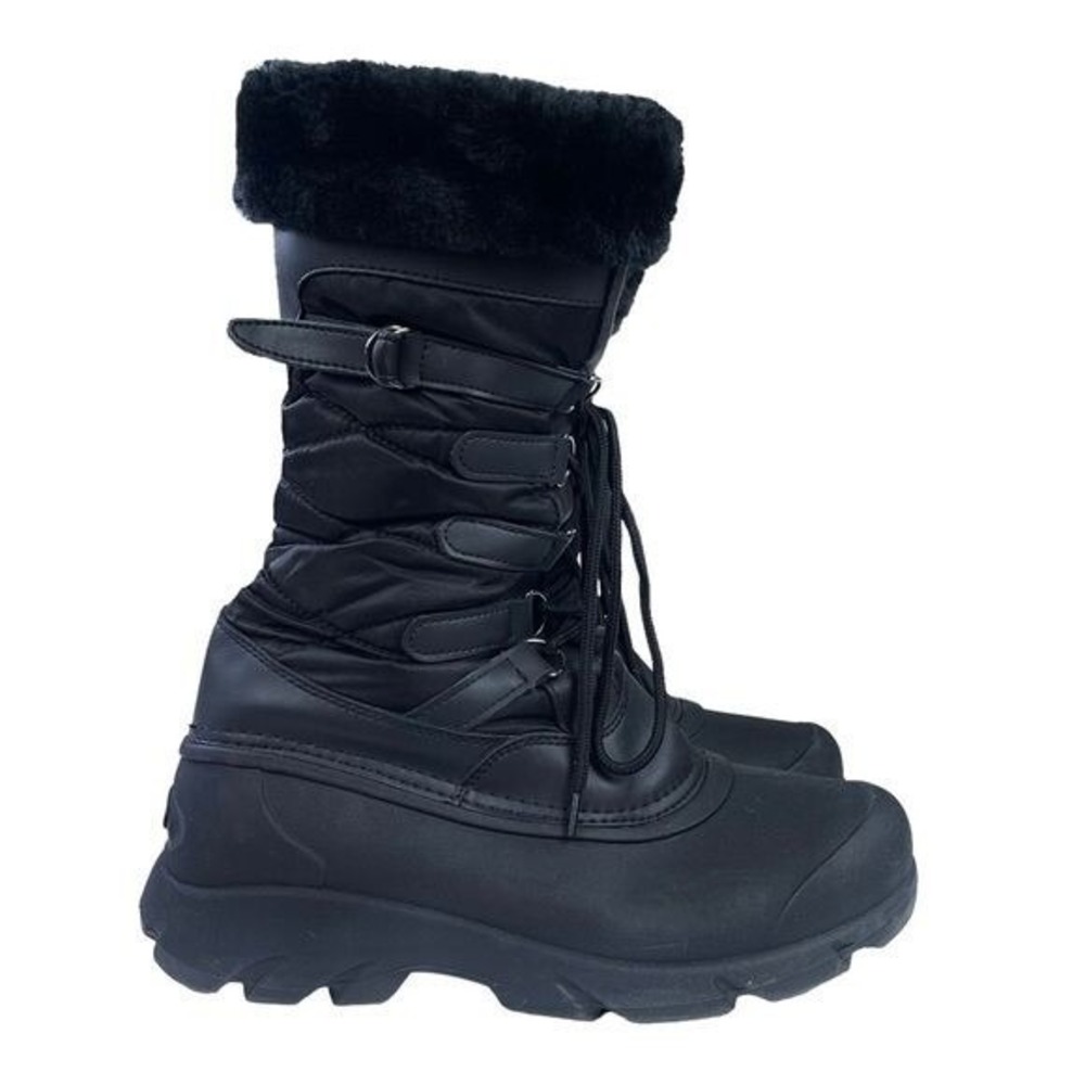 Dream Pairs Tapanz-1‎ Winter Boots Black Thinsulate Faux Fur Snow Hiking Women 8